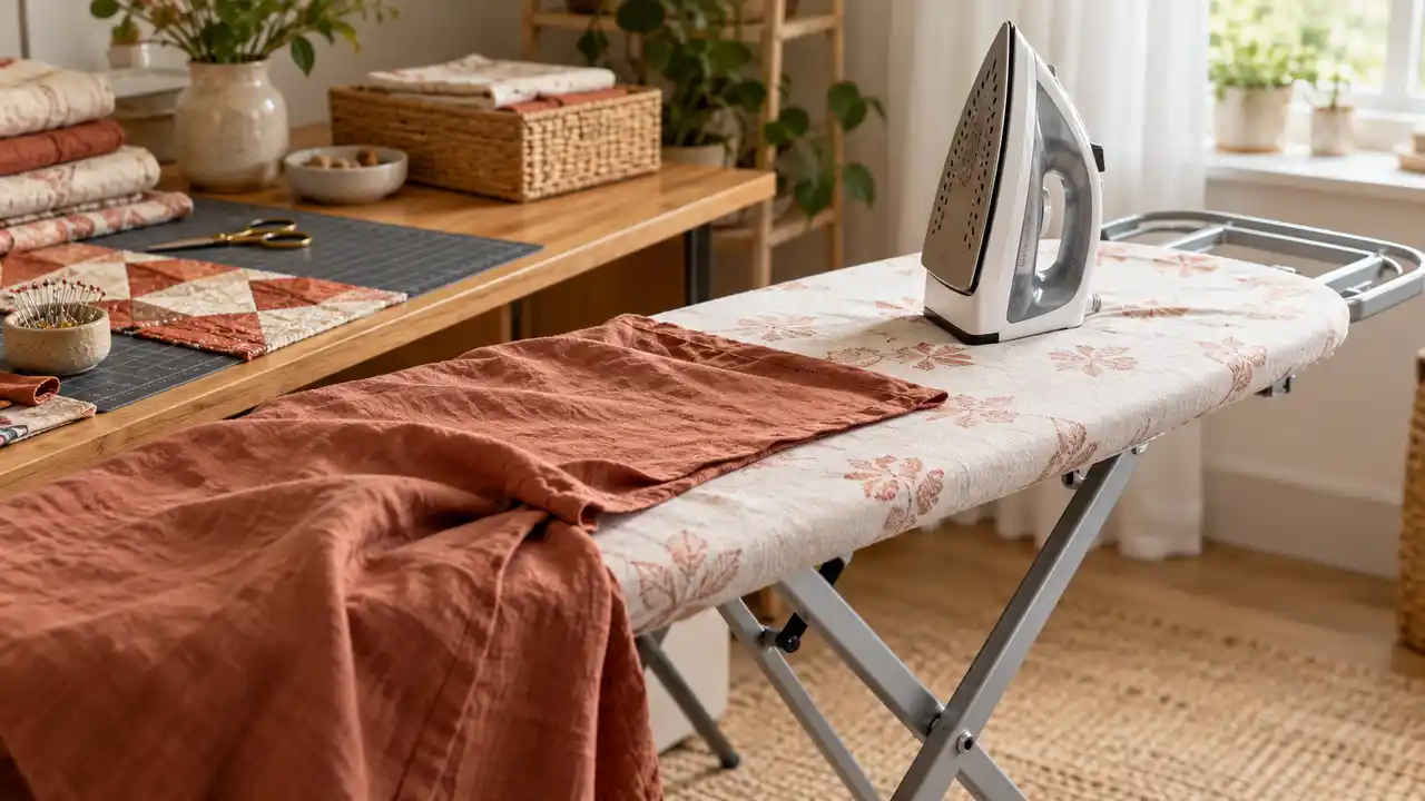 Ironing Board in a fabric-care setup